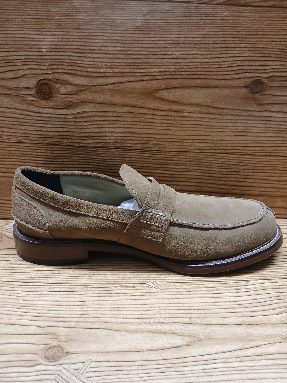Banana Republic Suede Penny Loafers in Light Brown